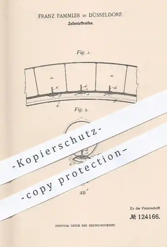 original Patent - Franz Fammler , Düsseldorf , 1900 , Zellenluftreifen | Luftreifen , Luft - Reifen , Rad , Räder !!!