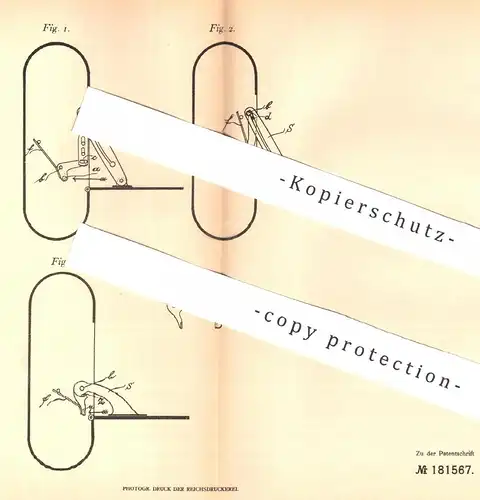 original Patent - Gustav Geiger , München 1906 , Auslösen der Spreizen photographischer Klappkameras | Fotograf , Kamera