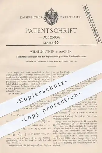 original Patent - Wilhelm Lynen , Aachen , 1901 , Fliehkraftpendelregler | Fliehkraft - Pendelregler | Pendel !!!