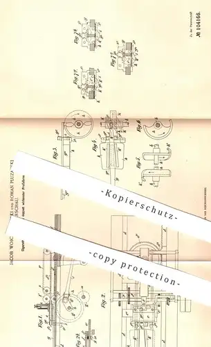 original Patent - Jacob Wojciechowski , Roman Pluzanski , Warschau , 1896 , Zigarettenmaschine | Zigaretten , Tabak !!