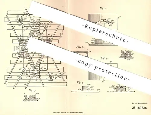 original Patent - Joseph S. Jenckes , Terre Haute USA  1905 , Gleiskreuzung | Gleis , Schienen , Eisenbahn , Eisenbahnen