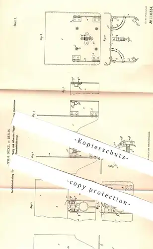 original Patent - Wilh. Dickel , Berlin , 1899 , Feststellvorrichtung für die Flügel der Bahnräumer an Eisenbahnen !!!