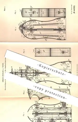 original Patent - Emilio Ferrari , Turin , Italien , 1887 , Verstellbare Körperform für Konfektionszwecke | Schneider !!