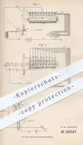 original Patent - Ludwig Ruland , Grosz Lichterfelde , 1905 , elektrische Typenrad - Schreibmaschine | Schreibmaschinen