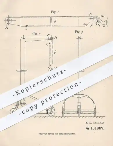 original Patent - Eduard Vogelsang , Kattowitz , 1906 , Fleischwagen für Schlachthöfe | Wagen für Fleisch | Schlachter !