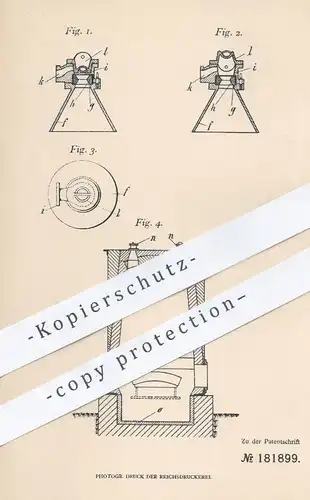 original Patent - Carl Manderla , Lübeck , 1905 , Schürlochverschluss am Gaserzeuger | Gas , Generator , Generatoren !!