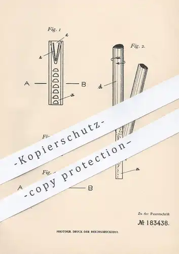 original Patent - Bertha Schirber geb. Schirmer , Würzburg , 1906 , Griffelspitzer | Bleistift - Spitzer | Anspitzer !!