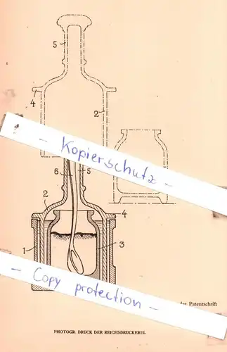 original Patent - F. H. Lehnert in Dresden-Plauen , 1906 , Vorrichtung zum Aufbewahren leicht verderblicher Produke !!!