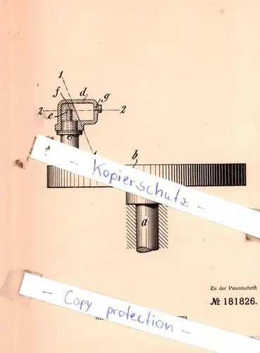original Patent - Eisenwerk A.-G. in Hamburg , 1906 , Schmiergefäß für Kurbelzapfen !!!