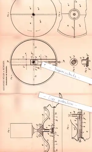 original Patent - Alexander Müller in München , 1897 ,  Zündholzständer mit Aschenteller !!!