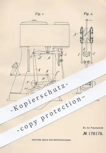 original Patent - Paul Krainer , Elbing , 1905 , Lenkersteuerung für Schiffsmaschinen | Schiff , Motor , Motoren !!