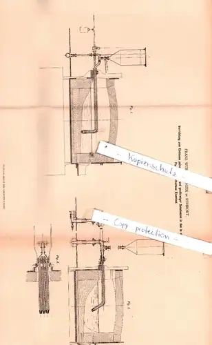 original Patent - Franz Würtenberger in Ruhrort , 1879 , Einblasen pulverförmiger und gasförmiger Substanzen !!!