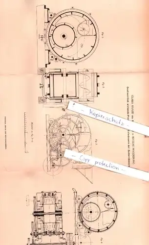 original Patent - Clara Haase in Buckau-Magdeburg , 1891 , Presse zum Entwässern der Zuckerrübenschnitzel !!!