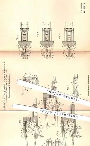 original Patent - Rheinische Metallwaren- u. Maschinenfabrik / Sömmerda , 1902 , Dreilaufgewehre | Gewehre , Waffen