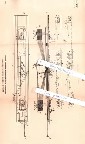 original Patent - Eduard Richard Steiner in Hamburg , 1891 , Notenblattwender !!!