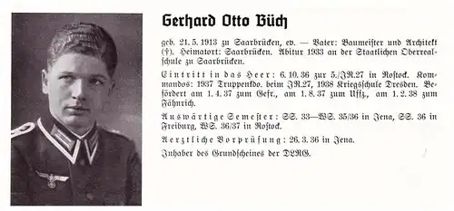 Personalkarte Wehrmacht - Paul Brandlmeier in Gülzbach und Otto Büch in Saarbrücken , Amberg , NSDAP , Arzt !!!