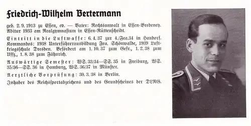 Personalkarte Wehrmacht - Heinz Bock in Havelberg und F.W. Bertermann in Essen , Mühlhausen , Breslau , NSDAP , Arzt !!!