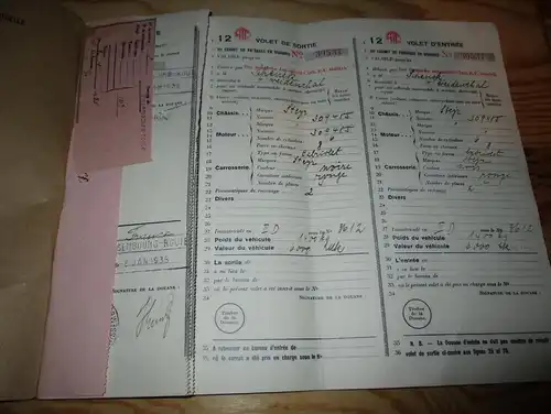 DDAC München , 1936 , Steyr Fahrausweis , F. Schenck in Hinterweidenthal b. Hauenstein , Ausweis , Automobile , Egypt !!