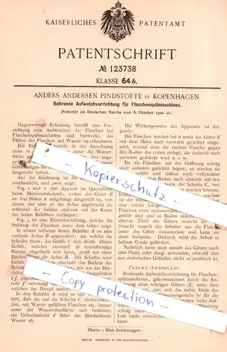 original Patent - Anders Andersen Pindstofte in Kopenhagen , 1900 , Aufweichvorrichtung für Flaschenspülmaschinen !!!