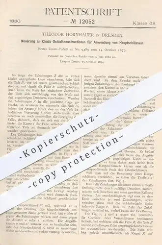 original Patent - Theodor Hornhauer in Dresden , 1880 , Chubb - Schlosskonstruktion | Schloss , Türschloss , Schlüssel !