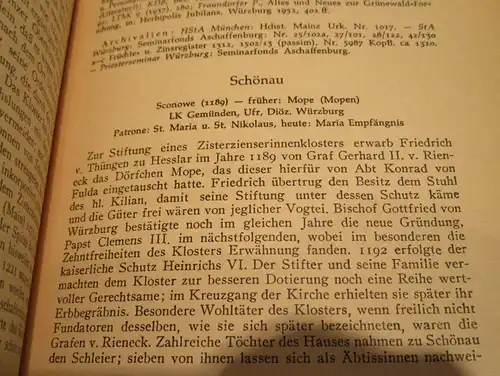 Die Klöster des Zisterzienserorden in Bayern , Schönau , Gemünden Bamberg , Schmerlenbach , 109 Seiten , Bayern !!!