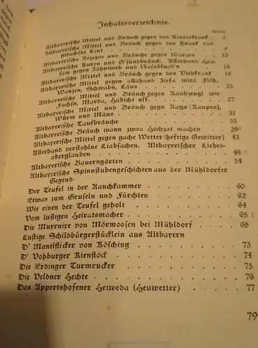 Altbayerische Bräuche , 1926 , Altötting , Vohburg , Velden , Erding , Appertshofen , Tüßling , 78 Seiten , Bayern !!!