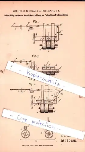 Original Patent  - Wilhelm Burkart in Meerane i. S. , 1899 , Faßreifenantreibmaschinen !!!