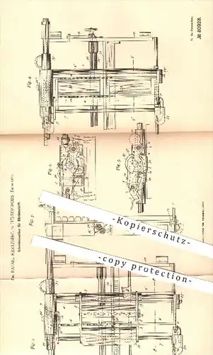 original Patent - Dr. R. Hertzberg , Helsingfors Finnland , 1894 , Schreibmaschine für Blindenschrift , Blind , Druck !!