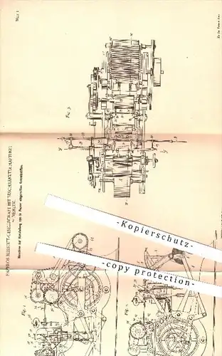 original Patent - Papyros Bleistift GmbH , Neheim  1895 , Herstellung von in Papier eingerollten Schreibstiften , Stifte