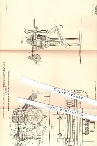 original Patent - Papyros Bleistift GmbH , Neheim  1895 , Herstellung von in Papier eingerollten Schreibstiften , Stifte