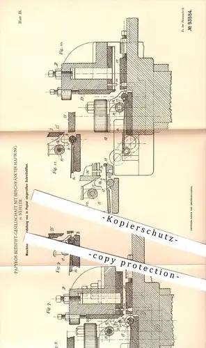 original Patent - Papyros Bleistift GmbH , Neheim  1895 , Herstellung von in Papier eingerollten Schreibstiften , Stifte