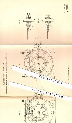 original Patent - C. Kattentidt , Hildesheim , 1894 , Vermeidung von Stößen bei selbsttätigen Waagen mit Trommel , Waage