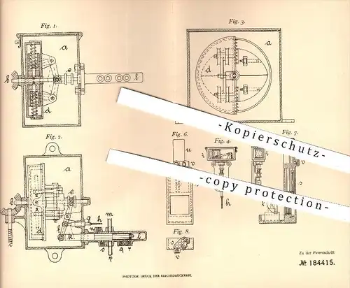 original Patent - W. Scheidt , Kettwig / Ruhr 1906 , Anzeigen der Geschwindigkeitsüberschreitung am Kraftfahrzeug , Auto