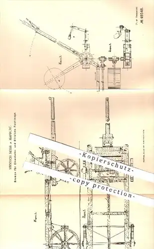 original Patent - Heinrich Meyer in Harburg , 1889 , Bremse für Eisenbahnen , Straßenbahnen , Fahrzeuge , Bremsen