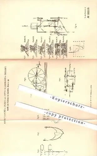 original Patent - A. Laacke , Posen / O. Hildebrand , Dresden 1900 , Gerät zum Ausheben von Kartoffeln , Rüben , Bauer !