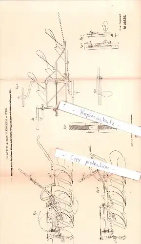 Original Patent  -  Clayton & Shuttleworth in Wien , 1883 , mehrschariger Pflüge !!!