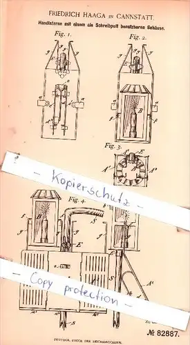 Original Patent  - Friedrich Haaga in Cannstatt , 1894 , Hauswirthschaftliche Geräthe !!!