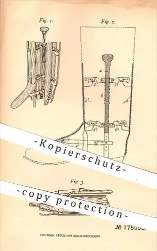 original Patent - L. Clasen , J. Niehenke , Osnabrück , 1904 , Schuhspanner für Schaftstiefel , Stiefel , Schuhe , Schuh