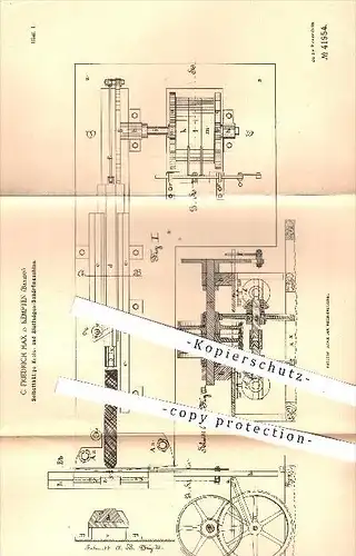original Patent - C. Friedrich Hax in Kempten , 1887 , Schärfmaschine für Kreissäge u. Blattsäge , Säge , Sägen , Holz !