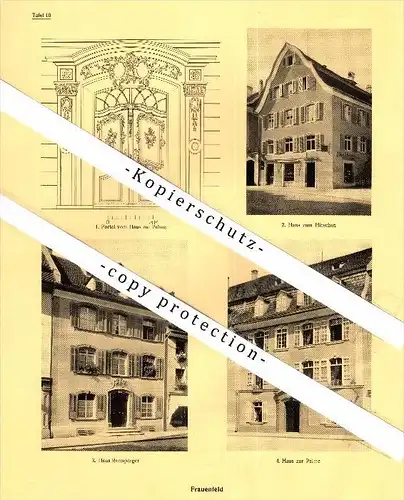 Photographien / Ansichten , 1928 , Frauenfeld , Haus zur Palme , Bernerhaus , Prospekt , Architektur , Fotos !!!