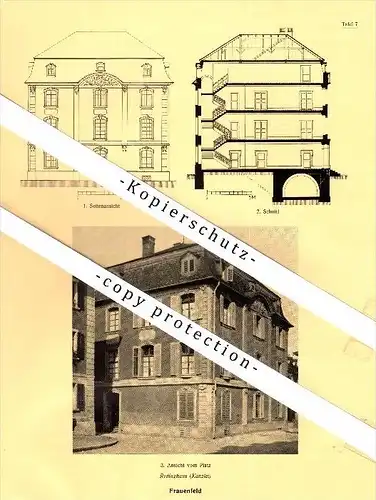 Photographien / Ansichten , 1928 , Frauenfeld , Kanzlei , Zürcherhaus , Prospekt , Architektur , Fotos !!!