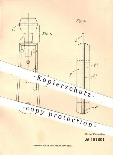 original Patent - C. Fr. Jung , Seligenthal / Schmalkalden , 1906 , zusammengesetzter Griff für Werkzeuge , Werkzeug !