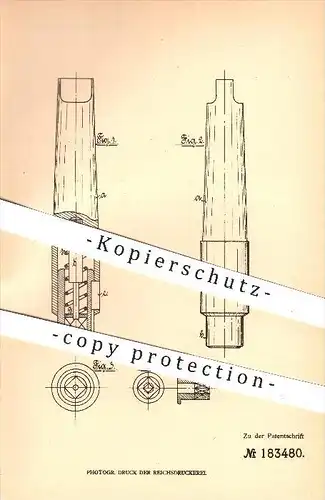 original Patent - H. Heynau / K. & F. Merkelbach GmbH , Dotzheim / Wiesbaden , 1906 , Schneiden von Gewinde , Bohrer