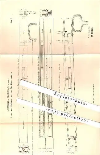 original Patent - Mehrtens , Frankfurt  Oder 1883 , Spurmesser , Neigungsmesser für Eisenbahnen , Eisenbahn , Lokomotive