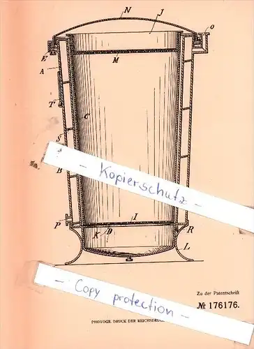 Original Patent  -  Lèon Arnal in Montpellier , 1905 , Vorrichtung zur Behandlung von Sauerteig !!!