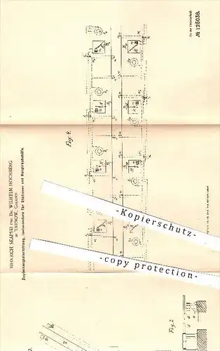 original Patent - H. Skapsi , Dr. W. Hochberg , Tarnow , Galizien , 1900 , Zugdeckungseinrichtung für Rangierbahnhöfe !!