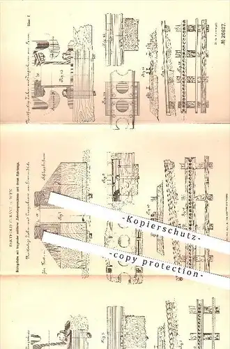 original Patent - Berthold Curant in Wien , 1881 , Gebirgsbahn mit tragender Zahnstangenschiene , Bahn , Eisenbahn !!