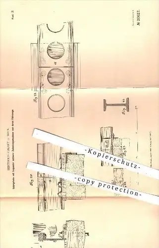 original Patent - Berthold Curant in Wien , 1881 , Gebirgsbahn mit tragender Zahnstangenschiene , Bahn , Eisenbahn !!