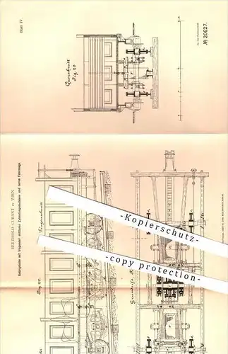 original Patent - Berthold Curant in Wien , 1881 , Gebirgsbahn mit tragender Zahnstangenschiene , Bahn , Eisenbahn !!