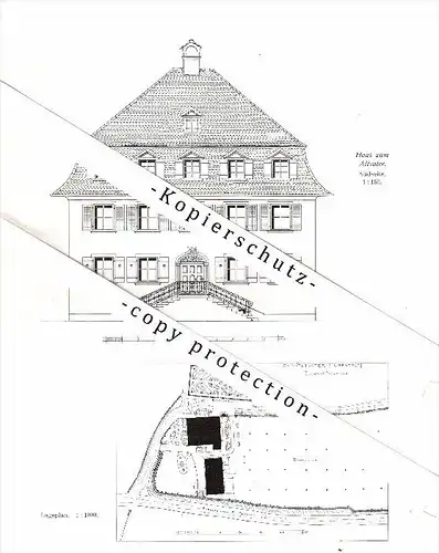 Photographien / Ansichten , 1913 , St. Gallen , Haus zum Altvater , Bruggen , Prospekt , Architektur , Fotos !!!